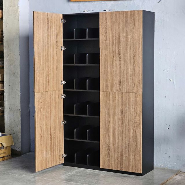 Tủ lưu trữ 120x40x21cm gỗ cao su cửa gỗ plywood KTB68236