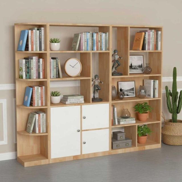 Hệ kệ sách kết hợp kệ rượu 190x30x160cm gỗ cao su KS68349 Hệ kệ sách kết hợp kệ rượu 190x30x160cm gỗ cao su KS68349