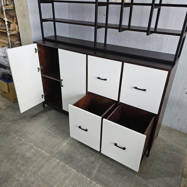 Tủ trang trí 165x40x165cm gỗ cao su KTB68234