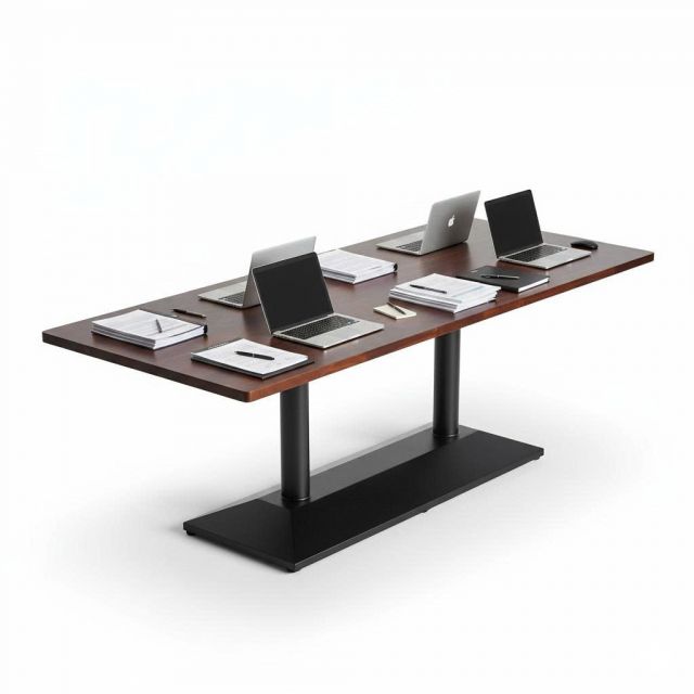 Bàn họp chữ nhật 180x70cm gỗ tràm HBUC068