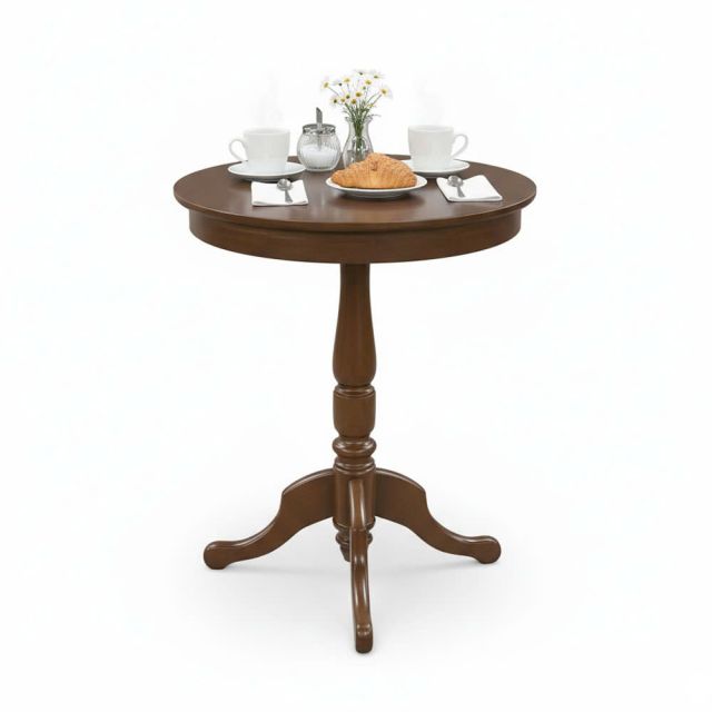 Bàn cafe tròn chân Rustic gỗ cao su CFD68282