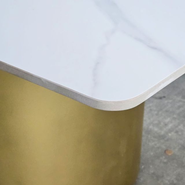 Bàn sofa chữ nhật 120x60x45cm mặt đá chân sắt TT68299