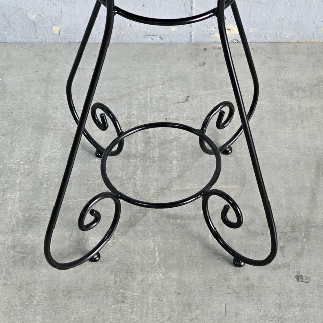 Bàn cafe tròn đen 60x60x75m gỗ cao su CFD68284