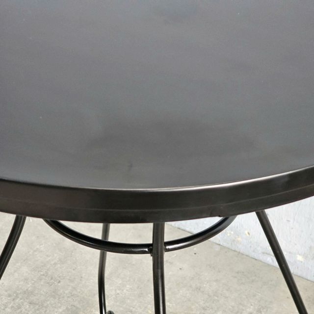 Bàn cafe tròn đen 60x60x75m gỗ cao su CFD68284