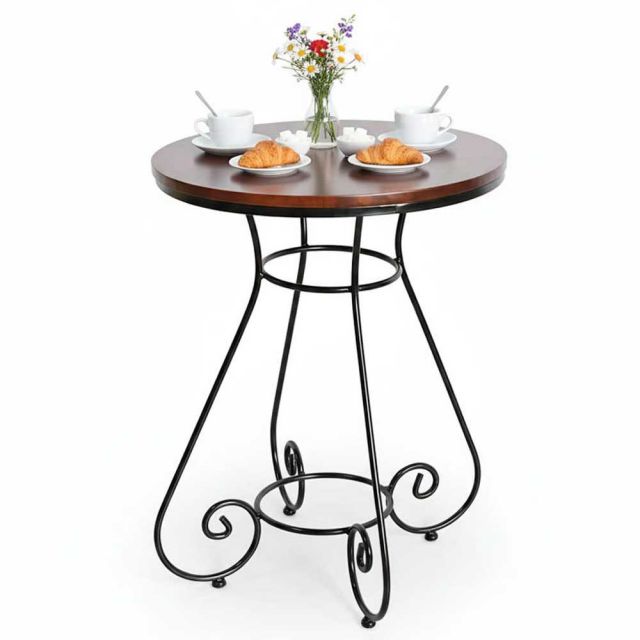 Bàn cafe tròn 60x60x75cm gỗ cao su CFD68285 Bàn cafe tròn 60x60x75cm gỗ cao su CFD68285
