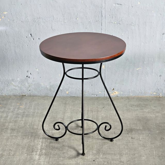 Bàn cafe tròn 60x60x75cm gỗ cao su CFD68285