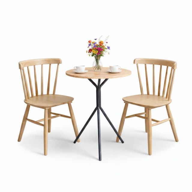 Combo bàn cafe tròn và 2 ghế gỗ CBSF68071 Combo bàn cafe tròn và 2 ghế gỗ CBSF68071