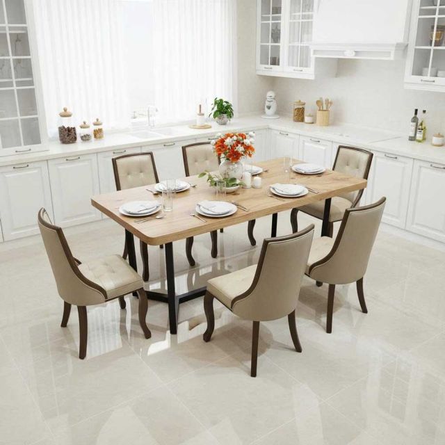 Combo bàn ghế ăn cho 6 người BBA221 Combo bàn ghế ăn cho 6 người BBA221