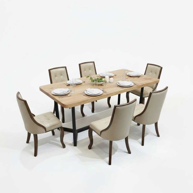 Combo bàn ghế ăn cho 6 người BBA221 Combo bàn ghế ăn cho 6 người BBA221