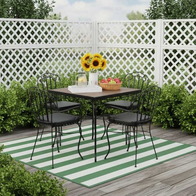 Combo bàn ngoài trời và 4 ghế sắt CBNT019