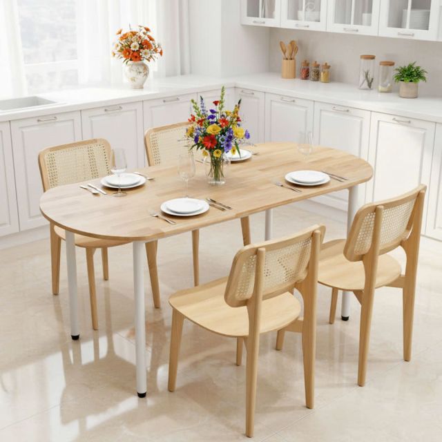 Combo bộ bàn ghế ăn cho 4 người BBA224