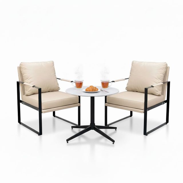 Combo bàn sofa tròn và 2 ghế sofa khung sắt CBSF68066 Combo bàn sofa tròn và 2 ghế sofa khung sắt CBSF68066