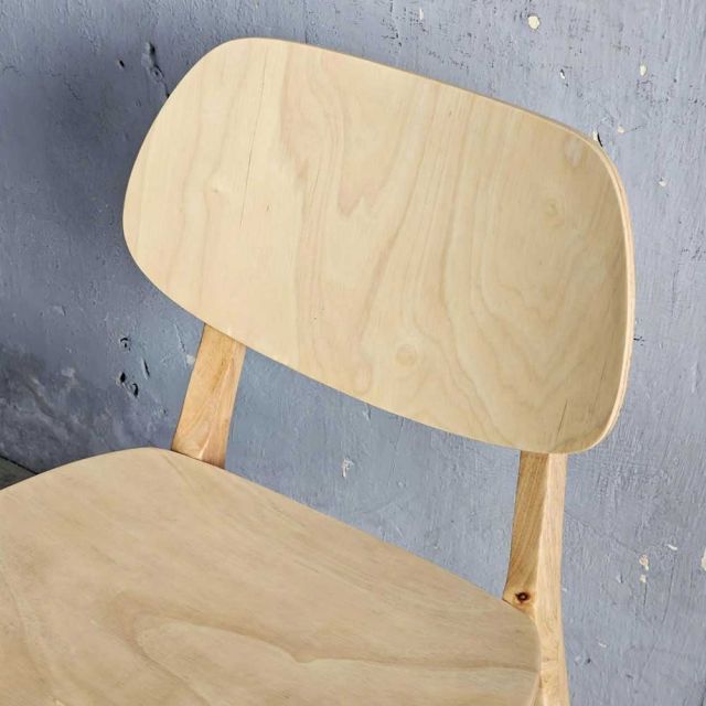 Ghế PLC mặt plywood gỗ cao su GA68041