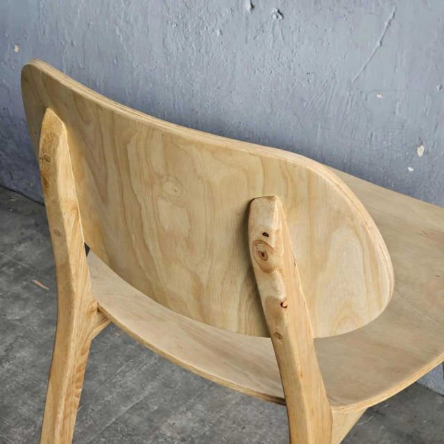 Ghế PLC mặt plywood gỗ cao su GA68041