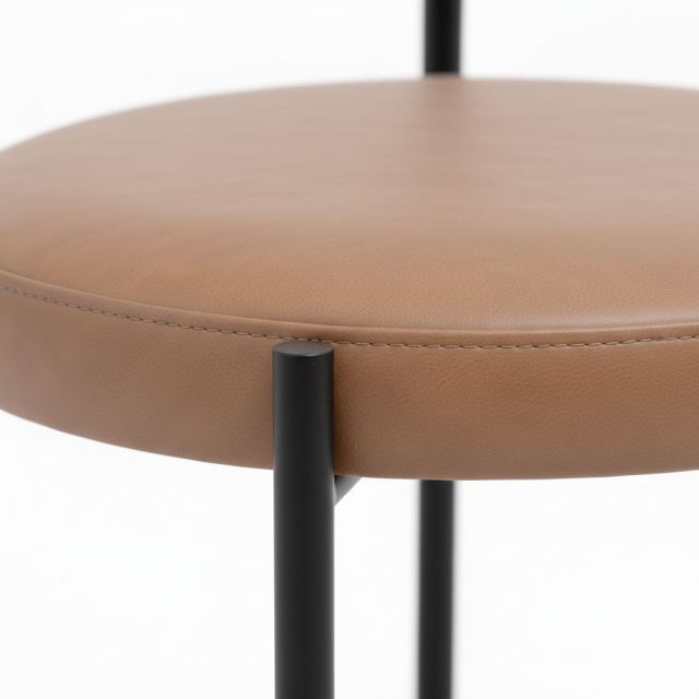 Ghế Simon không tay nệm bọc da Si khung sắt GSK054