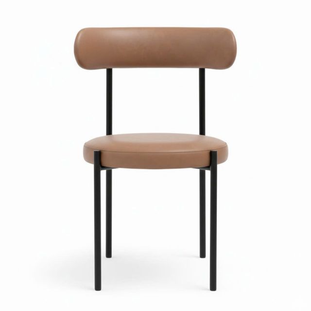 Ghế Simon không tay nệm bọc da Si khung sắt GSD68121