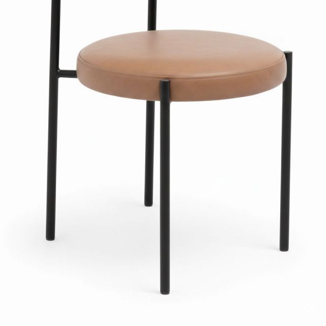 Ghế Simon không tay nệm bọc da Si khung sắt GSD68121