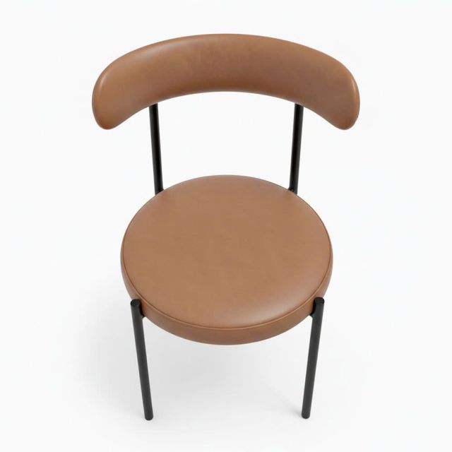 Ghế Simon không tay nệm bọc da Si khung sắt GSD68121