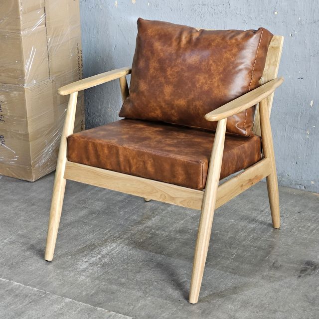 Ghế sofa đơn khung gỗ nệm xanh dương GSD68047