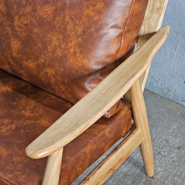 Ghế sofa đơn khung gỗ nệm xanh dương GSD68047