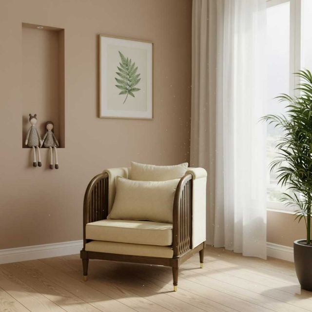 Ghế sofa băng khung gỗ INDOCHI 75x72x79cm vải họa tiết GSD68069 Ghế sofa băng khung gỗ INDOCHI 75x72x79cm vải họa tiết GSD68069