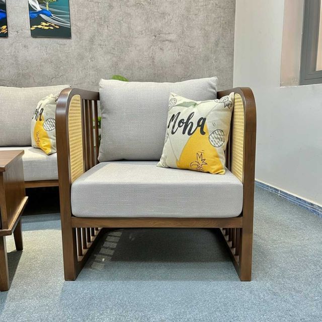 Ghế sofa đơn phong cách indochine GSD68059