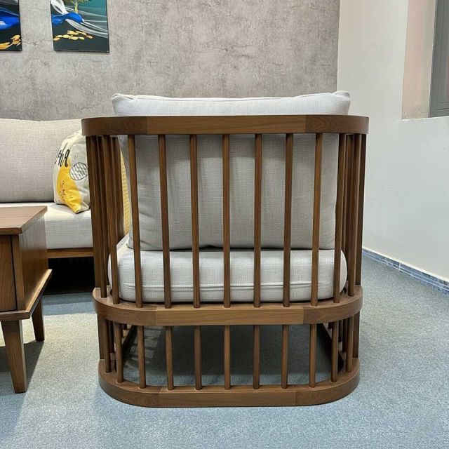 Ghế sofa đơn phong cách indochine GSD68059