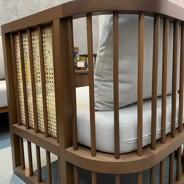 Ghế sofa đơn phong cách indochine GSD68059