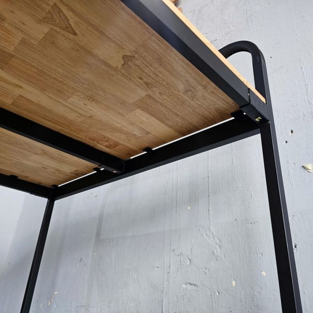 Giường tầng khung sắt lắp ráp mặt gỗ tự nhiên GT014