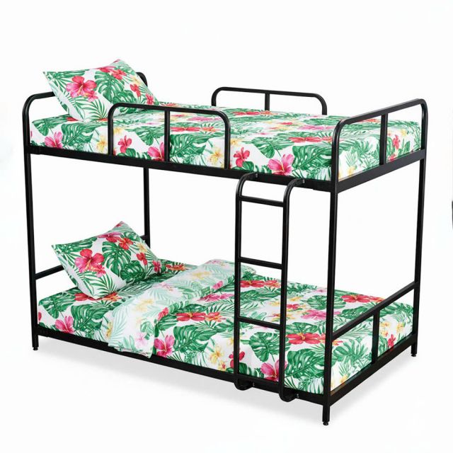 Giường tầng khung sắt lắp ráp mặt gỗ tự nhiên GT014