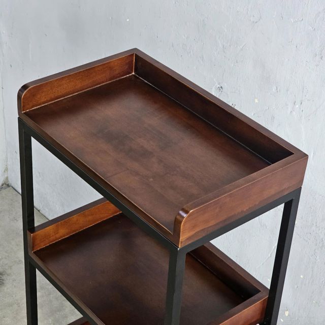 Kệ nhà bếp di động 50x30x120cm gỗ cao su KB68077