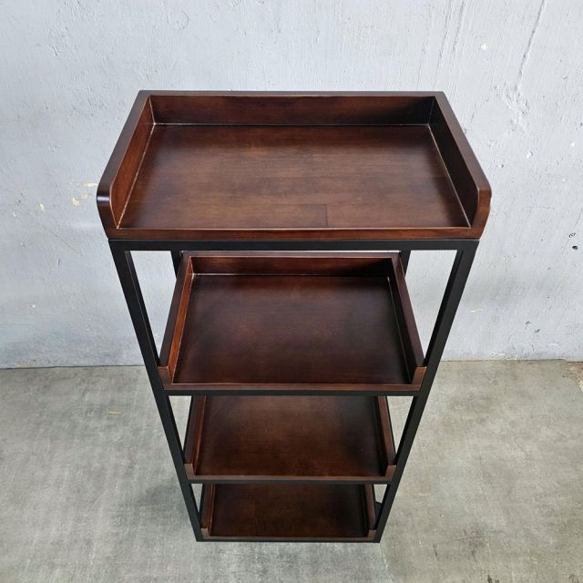 Kệ nhà bếp di động 50x30x120cm gỗ cao su KB68077