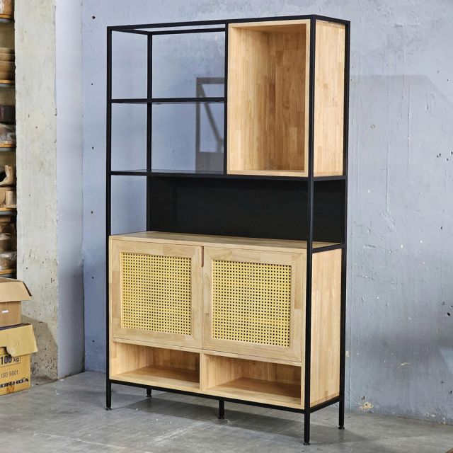 Kệ giày dép 120x37x200cm gỗ cao su KG68099