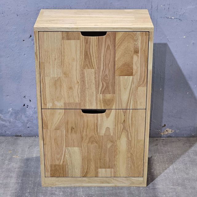 Tủ giày cửa lật 2 ngăn 50x30x80cm gỗ cao su KG68100
