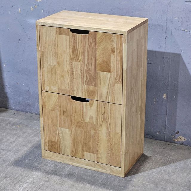 Tủ giày cửa lật 2 ngăn 50x30x80cm gỗ cao su KG68100