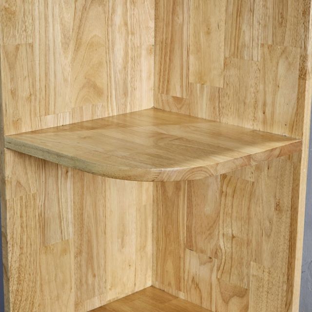 Kệ góc tường 35x35x205cm gỗ cao su KGT68052