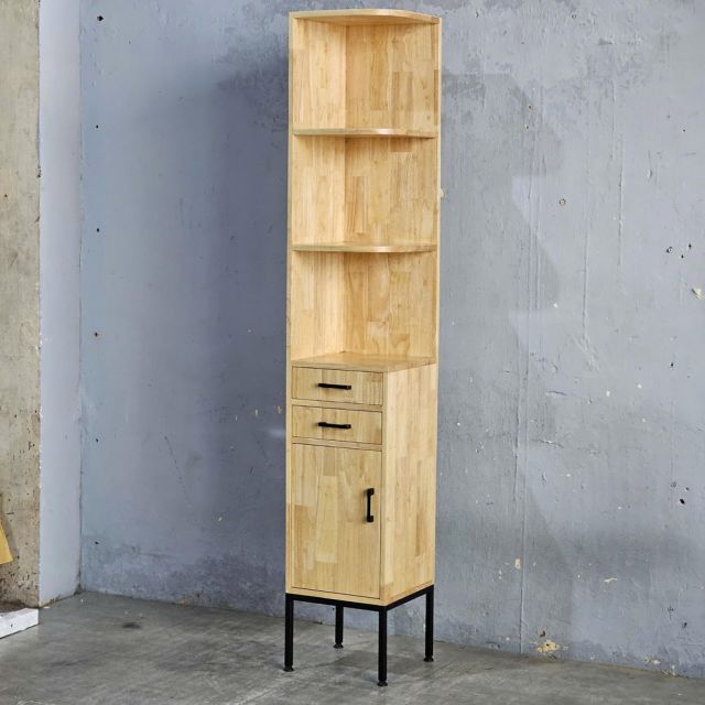 Kệ góc tường 35x35x205cm gỗ cao su KGT68052