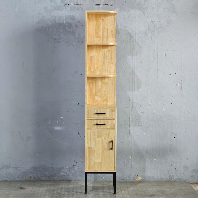 Kệ góc tường 35x35x205cm gỗ cao su KGT68052