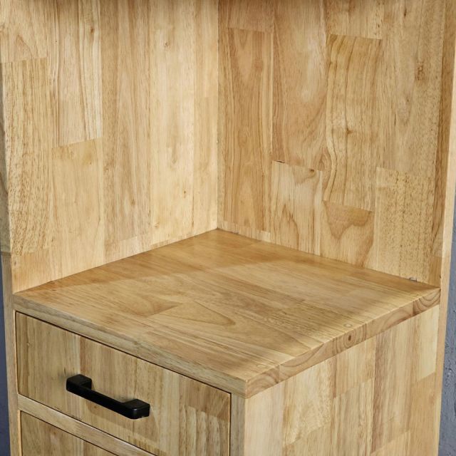 Kệ góc tường 35x35x205cm gỗ cao su KGT68052