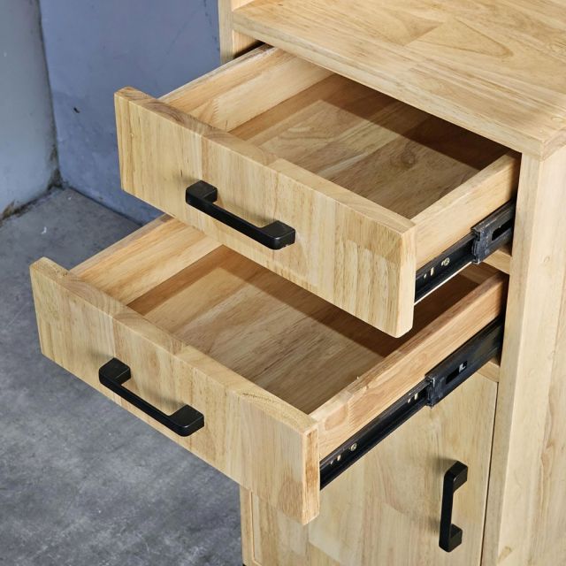 Kệ góc tường 35x35x205cm gỗ cao su KGT68052