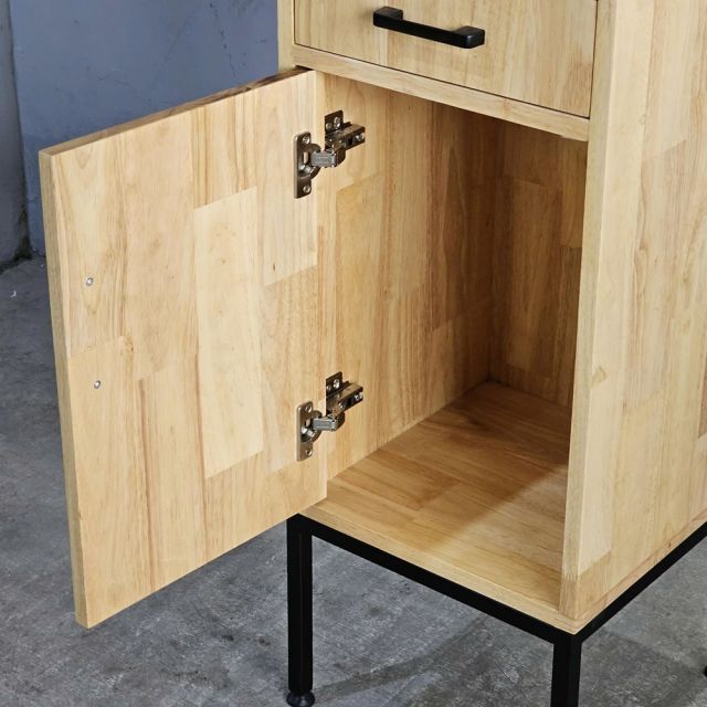 Kệ góc tường 35x35x205cm gỗ cao su KGT68052