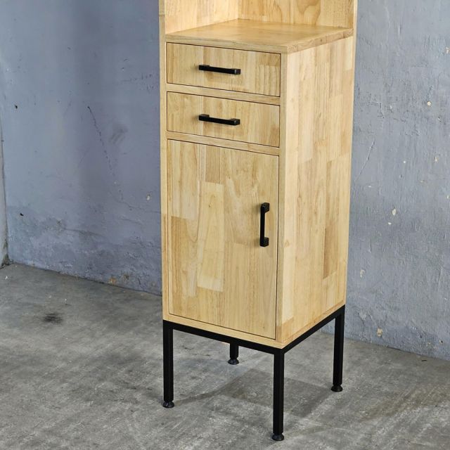 Kệ góc tường 35x35x205cm gỗ cao su KGT68052