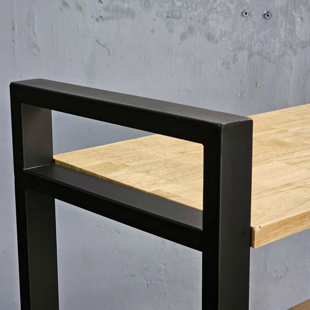 KMG68002- Kệ máy giặt 3 tầng gỗ Cao Su khung sắt