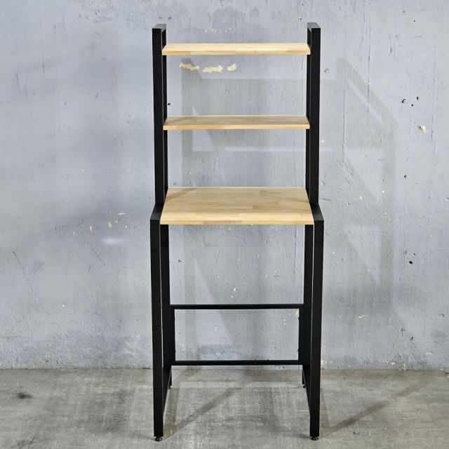 KMG68002- Kệ máy giặt 3 tầng gỗ Cao Su khung sắt