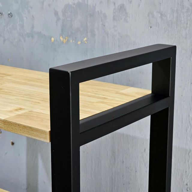 KMG68002- Kệ máy giặt 3 tầng gỗ Cao Su khung sắt