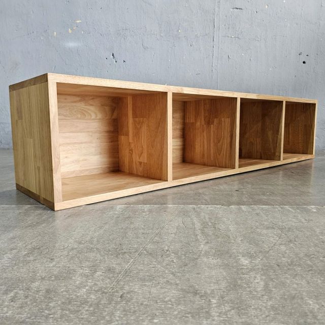 Kệ treo tường 140x30x30cm gỗ cao su KS68350