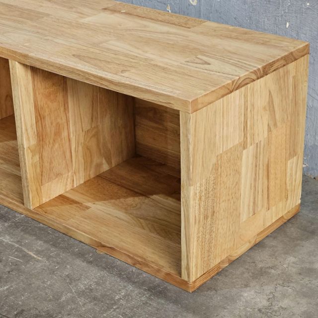 Kệ treo tường 140x30x30cm gỗ cao su KS68350