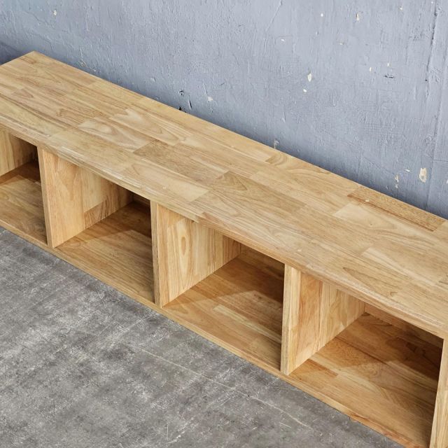 Kệ treo tường 140x30x30cm gỗ cao su KS68350