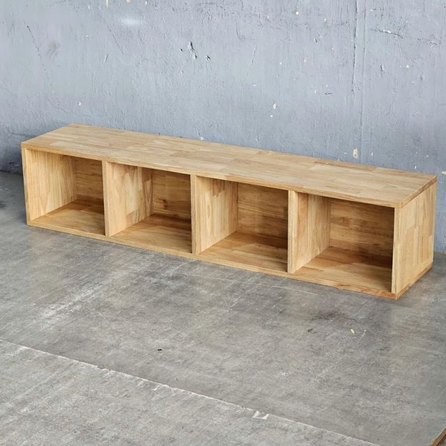 Kệ treo tường 140x30x30cm gỗ cao su KS68350