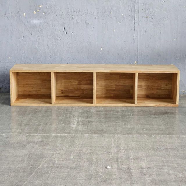 Kệ treo tường 140x30x30cm gỗ cao su KS68350